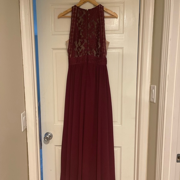 Lulu’s Forever and Always Burgundy Lace Maxi Dress - Picture 11 of 13